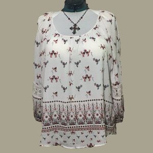 CATO WOMAN HI/LOW POLYESTER TUNIC, 26/28W